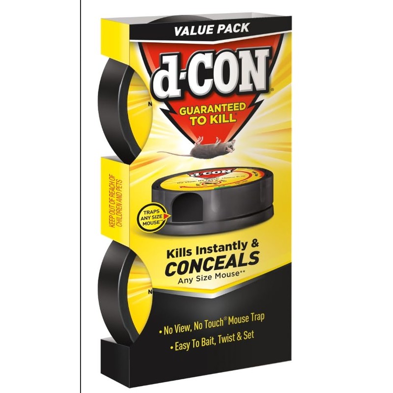 D-Con No View, No Touch Covered Mouse Trap, 6 Pack