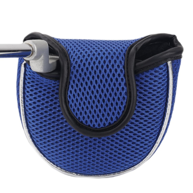 Andux Mesh Mallet Putter Cover Golf Putter Head Covers Blue,