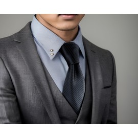 Shlax&Wing Solid Color Black Neckties For Men Classic Tie XL 63" 57.5" Slim Skinny