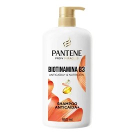 Shampoo Anticaída+ Pantene Biotinamina B3 para cabello débil, 950 ml