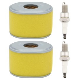 Savior 2 Pack GX160 Air Filter for Honda GX 160 GX200 GX140 5HP 5.5HP 6HP Engine Parts Replace 17210-ZE1-505 17210-ZE1-517 17210-ZE1-822 with Spark Plug