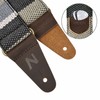 Nefelibata Guitar Strap with Pick Bag, Head Cowhide Leather Ends