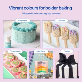 Colour Mill Oil-Based Food Coloring, 20 Milliliters Each of 6 Colors: Baby Blue, Navy, Royal, Sky Blue, Teal and Tiffany