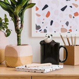 Fred BAMBREW - Infusor de té de silicona de grado alimenticio con diseño de panda lindo, fácil de limpiar, regalo divertido para los amantes del té