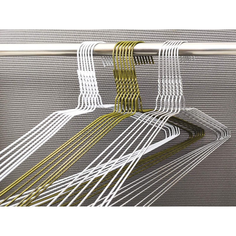 DODIN HOME 10 Bronze Wire Hangers Space Saving Metal Coat