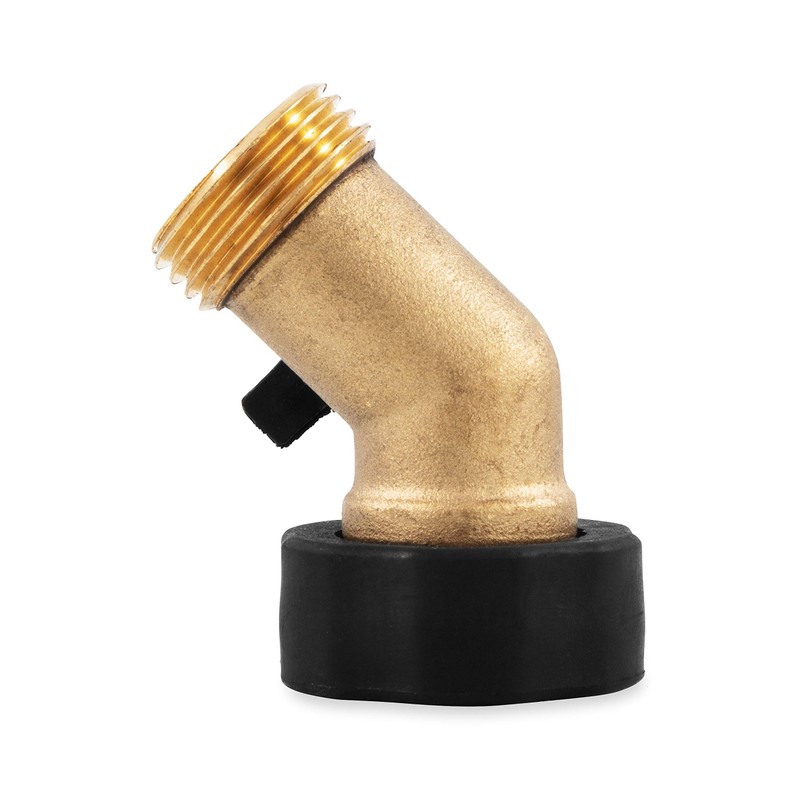 Camco Solid Brass 45 Degree Drinking Water Valve with Garden