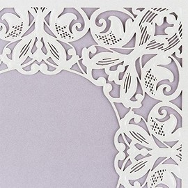 Ideen mit Herz Deluxe Laser Greeting Cards Made of Mother of Pearl Cardboard with Embossing Pack of 5 16 x 16 cm Premium Greeting Cards Including Insert and Envelope Ideal Blank Card for Weddings and