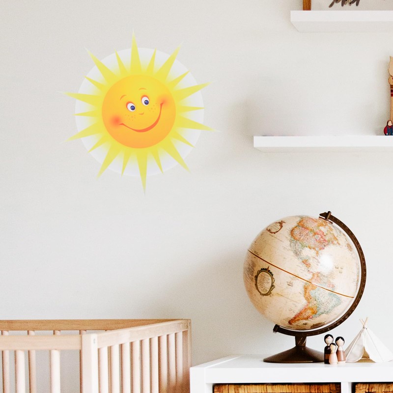 IMIKEYA Sun Wall Sticker Smiling Sun Wall Sticker Wall Decoration