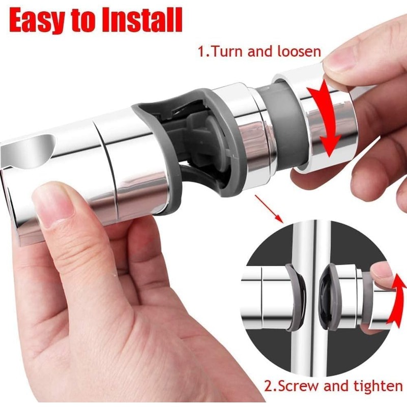Adjustable Shower Head Holder for Slide Bar,Universal 18-25MM O.D. Rail