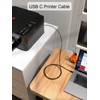 CableCreation USB C Printer Cable 10FT/2Pack, USB C to Printer