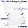 DIN A5 Design Table Brochure Stand "Deluxe" – High-Quality Flyer