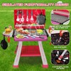 Kids Play Kitchen Toys, Kids BBQ Grill Kitchen Playset with