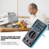 Digital Multimeter, AC/DC 0-50 Handheld with LCD Display Measures Current,