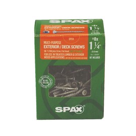 SPAX 4191670400324 Wood-Screws, 8 x 1-1/4"