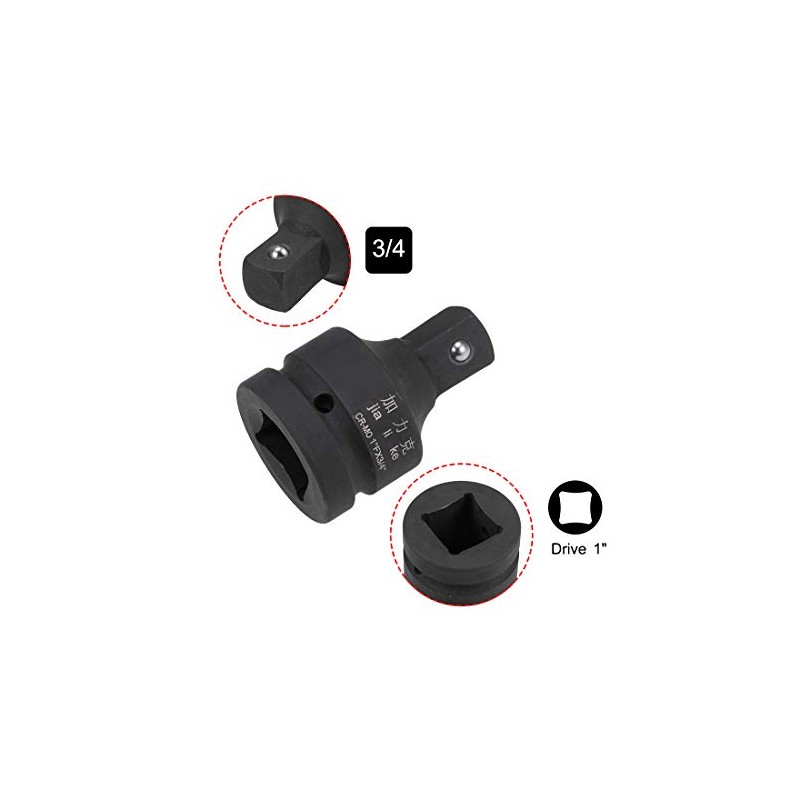 sourcing map 1" Drive (Female) x 3/4" (Male) Impact Socket
