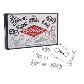 Professor Puzzle - Perplex Set of 10 Metal Puzzles - Various Difficulty Levels - Compact Format