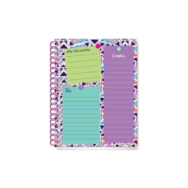 Scribe, INCOLORS, Cuaderno Profesional Espiral Doble de Pasta Semi Rígida,