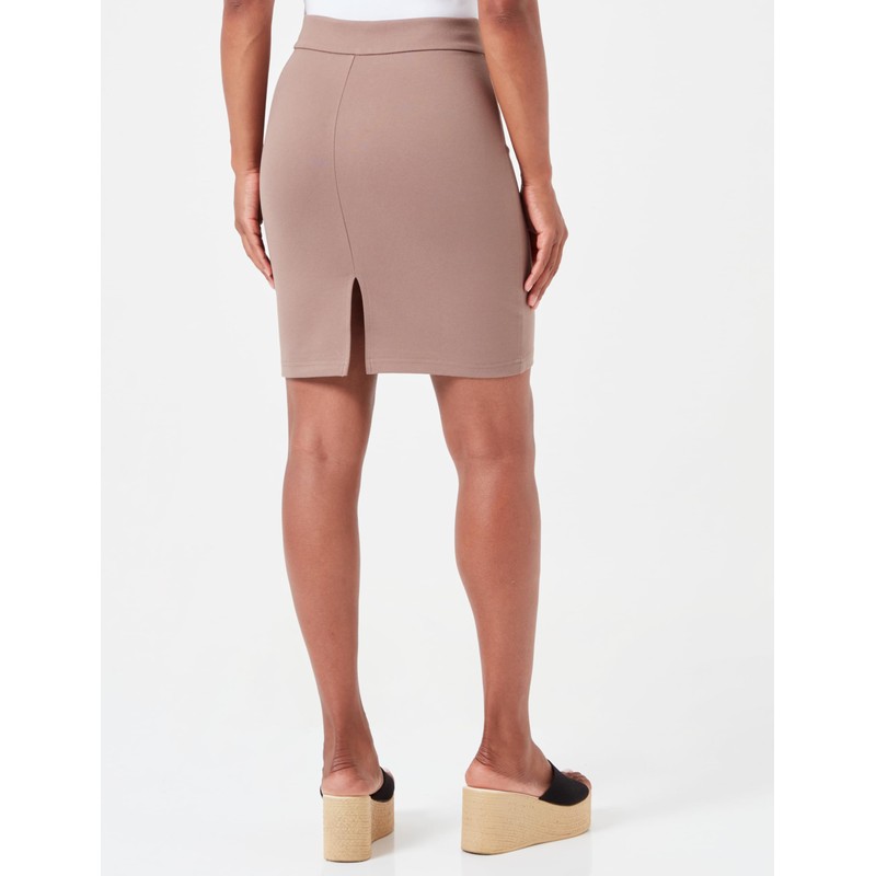 ONLY Women's Onltia Hw Pencil Slit Skirt Pnt, Walnut