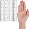 Zonon 6 Pcs 6 Inch Ruler Bulk Clear Plastic Flexible