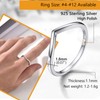 Prosilver Knuckle Rings Wishbone for Women S925 Sterling Silver Ring