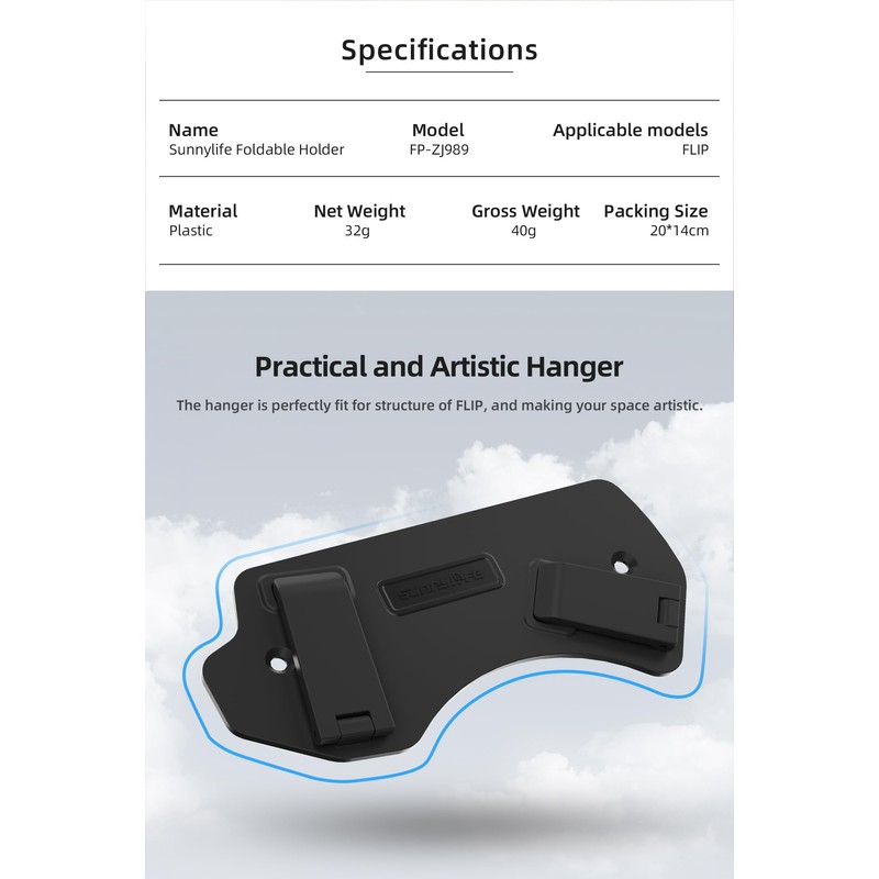 Honbobo Wall Mount Accessories for DJI Flip, Hanging Display Stand,