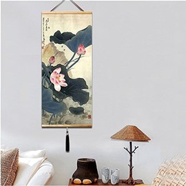EAPEY Chinese Wall Scroll Hanging Japanese Scroll Asian Wall Scroll Japanese Wall Art Asian Scroll Wall Art Decor Living Room