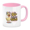 Gelbe Ente Kaffeebecher in rosa - Ein Qu-ENTCHEN Glück Lustige