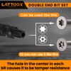 5PCS T20-T25 Impact Double End Security Torx Bit Set, LATTOOK