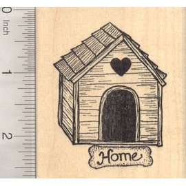 Dog House Rubber Stamp