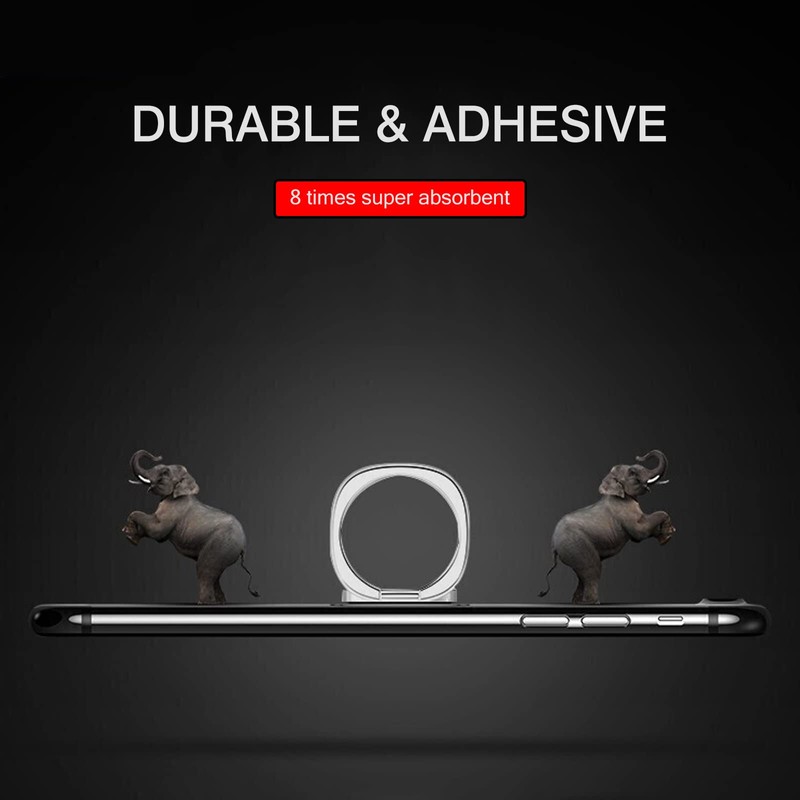 [2 Pack] Glossy Rounded Edges Cell Phone Ring Holder Stand,360