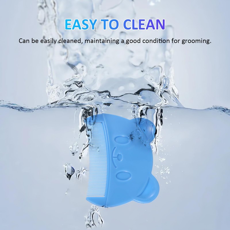 DOITOOL 2pcs Baby Hair Combs, Cute Bear Shaped Fine Tooth