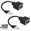 Dongnesi 2 PCS RJ45 Ethernet Adapte r, Dual Ethernet Splitter