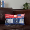Rhode Island Throw Pillow Cover 12x20 Set of 2, Rhode