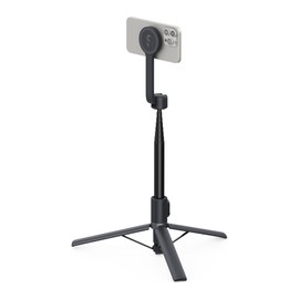 ShiftCam SnapStand Max - Magnetic Selfie Stick & Tripod - Compact, Foldable & Extendable with Tilt Head and Magnetic Bluetooth Remote Control (Midnight, SnapStand Max)