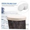 KICHOUSE 6pcs PVC Dock Piling Protection Caps for Wooden Piles