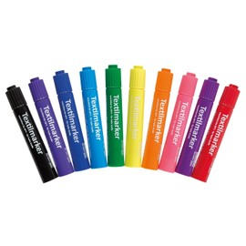 Idena 60035 Textile Marker for Light Fabrics, Set of 20 (Textile Marker, 2 x 10 Colours)