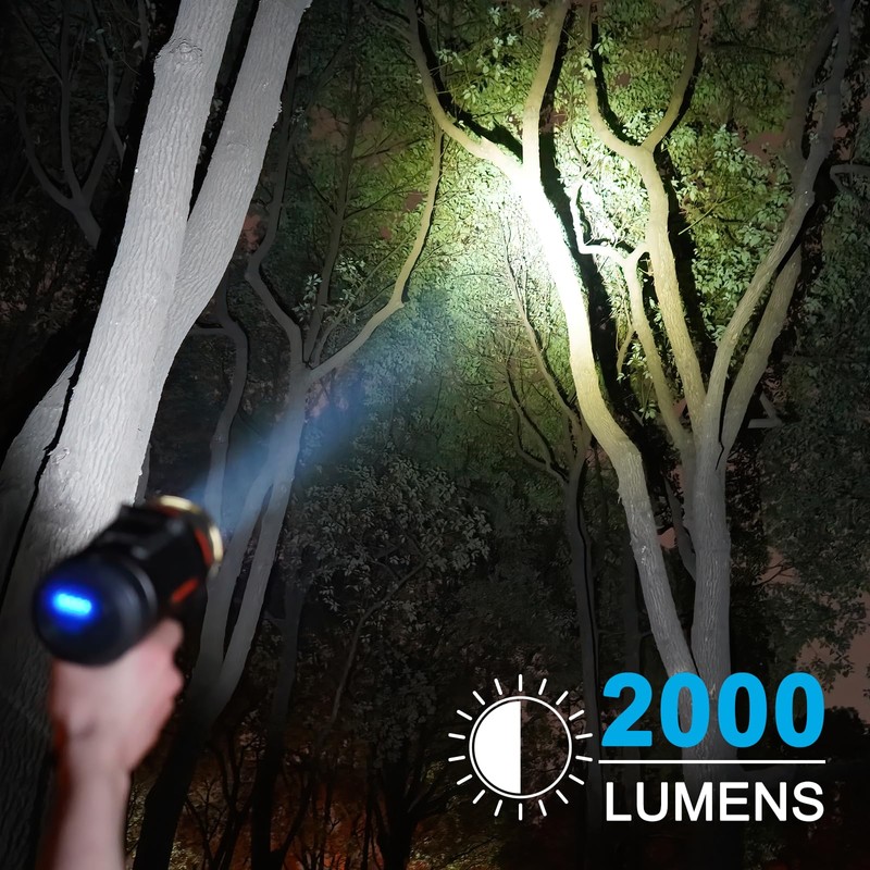 GOODSMANN Spotlight up to 2000 Lumen Marine Spotlight Waterproof Rechargeable