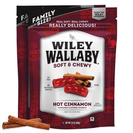Wiley Wallaby Licorice 24 Ounce Classic Gourmet Soft & Chewy Australian Cinnamon Licorice Candy Twists, 2 Pack
