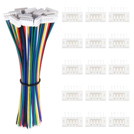 Lyeteung 15 Sets Mini Micro JST 2.0 PH 6 Pin Connector Plug Male with 150mm 22AWG Cable & Female Connector