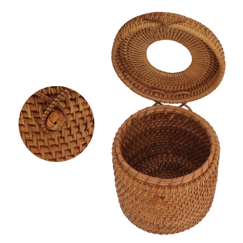 Rectangular Rattan Tissue Box Cover Rattan Woven Tissue Box Holder