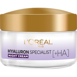 L'Oréal Paris Hyaluron Specialist Moisturising Face Cream Night 25+, Two Types of Hyaluronic Acid, 50 ml