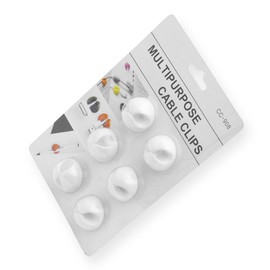 Cable management CableDrop Clips cable ties cable organizer cable drops (6 pieces) - White