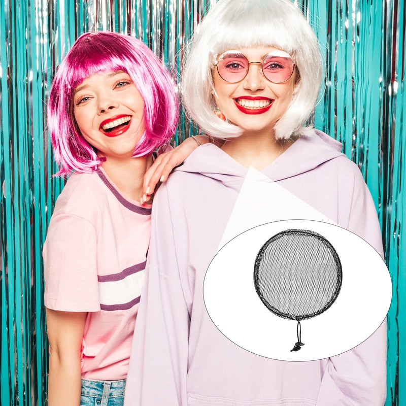 Psyqtsuary 5 Pcs Black Ponytail Hair Net Black Weaving Net