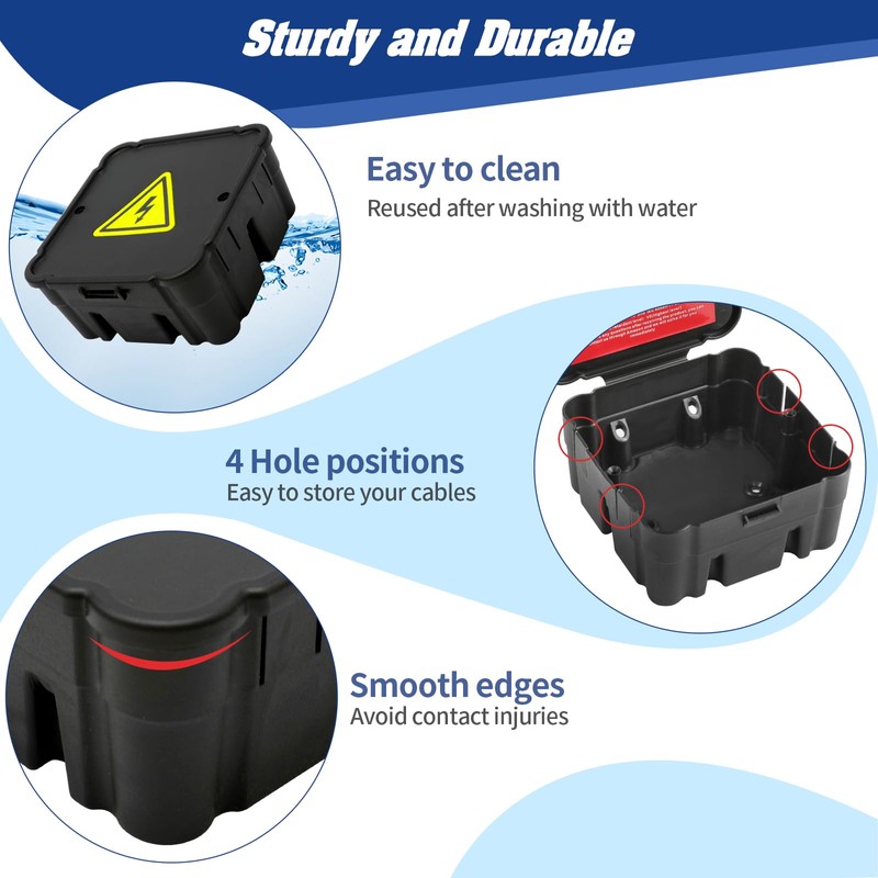 HFWEENK Open Splice Junction Box (3 Pack), One-Piece Junction Box