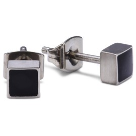 Boccia Women's Stud Earring Titanium Sat Black 054402