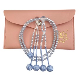 WONDERFUL LOTUS 妙｜蓮｜花 Soka Gakkai Soka Gakkai Prayer Beads Colorful Pearl Beads SGI Prayer Beads For Women and Children Size S PC Pearl New Water Crystal Construction Two-Color Prayer Bead Tassel PU