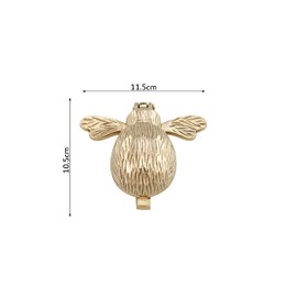 Fenzo Brass Bumble Bee Door Knocker, Vintage Antique Sold Brass Front Door Knocker, Adds Touch of Country Style Charm & Elegance, Traditional Home Accessories, Matching Fixing Screws