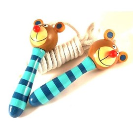 RSC Great fun Animal skipping rope - wooden handle and Bear design