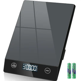Digital Kitchen Scales 10 kg with LCD Display and Tare Function, Kitchen Scales for Baking and Cooking, Measuring Ingredients, Jewellery so on, 1 g (Grey)