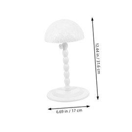 IWOWHERO Adjustable Portable Wig Stand Holder White Lace Folding Display for Styling Wig Making Hairdressing Practice Hat and Headpiece Display Stable Support for Salon and Home Use
